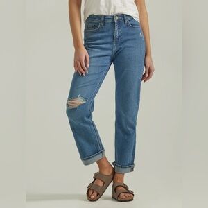 Lee Legendary Boyfriend Jeans Women’s Size 4 M Mid-Rise Cuff Standout Color Jean